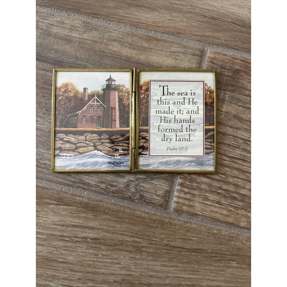 Bob Stewart Lighthouse‎ Brass Glass Framed - Psalm 95:5